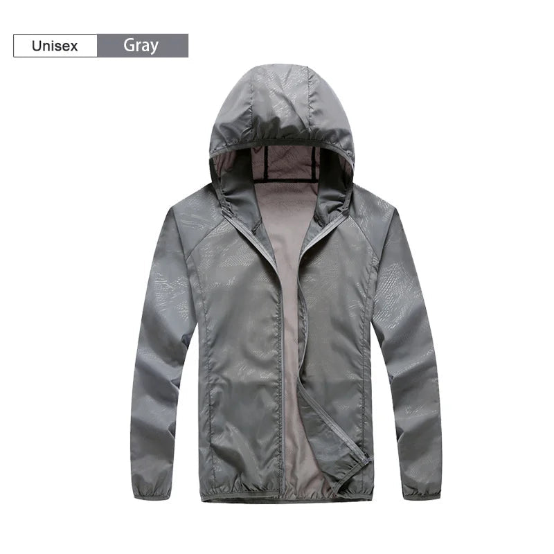 Camping Waterproof Jacket Men Women Windbreaker Men Raincoat Rain Jacket Men Waterproof Hiking Climbing Clothes Sun Protection Trekker Essentials