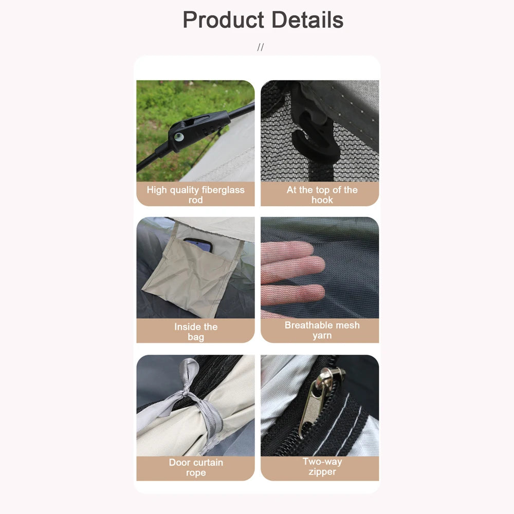 Outdoor Automatic Camping Tent – Quick-Opening, Rainproof & UV-Protective Shelter for 2 Persons