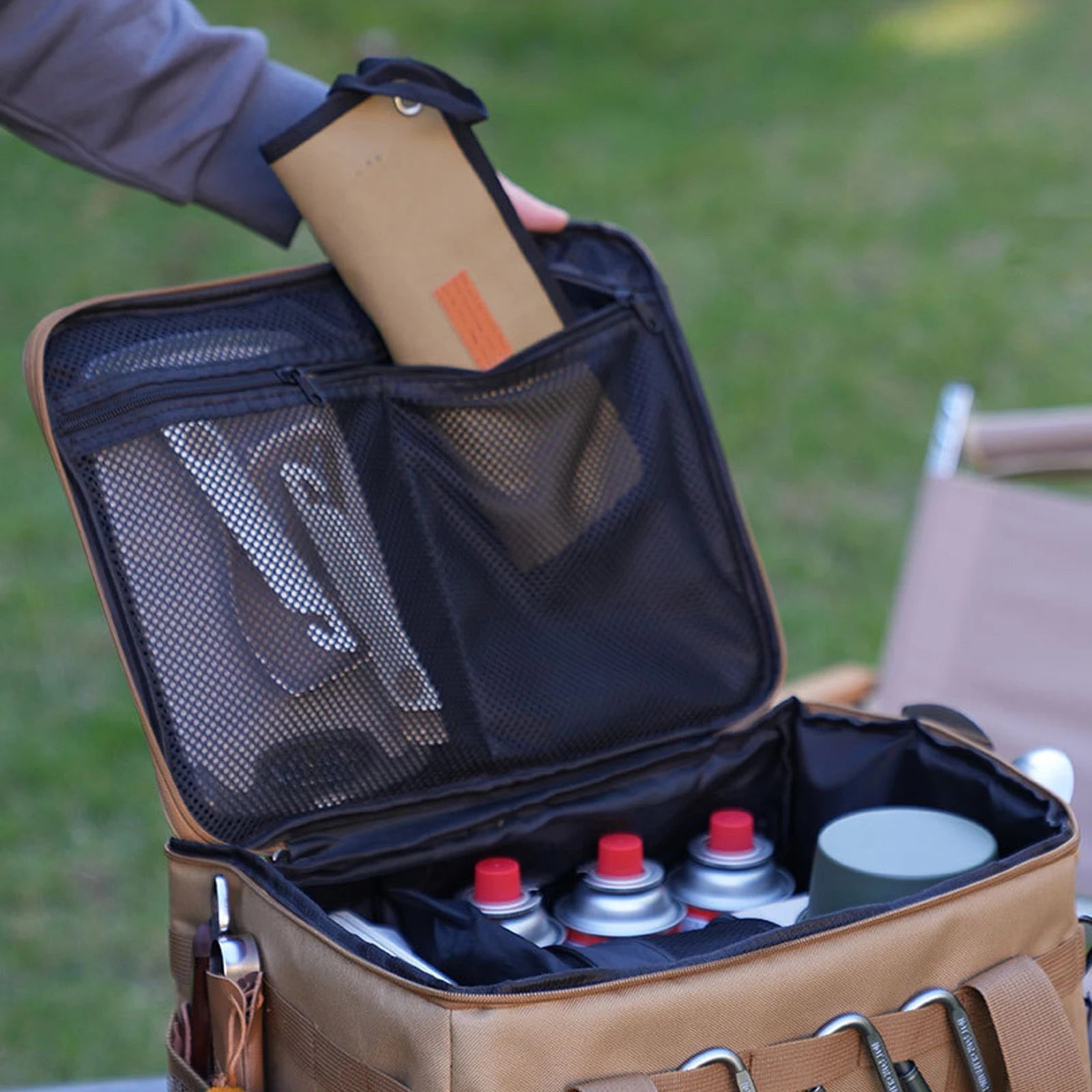 30L 42L Tactical Camping Storage Bag Insulated Folding Box Waterproof Picnic Tableware Field Equipment Outdoor Gear Organizer Trekker Essentials