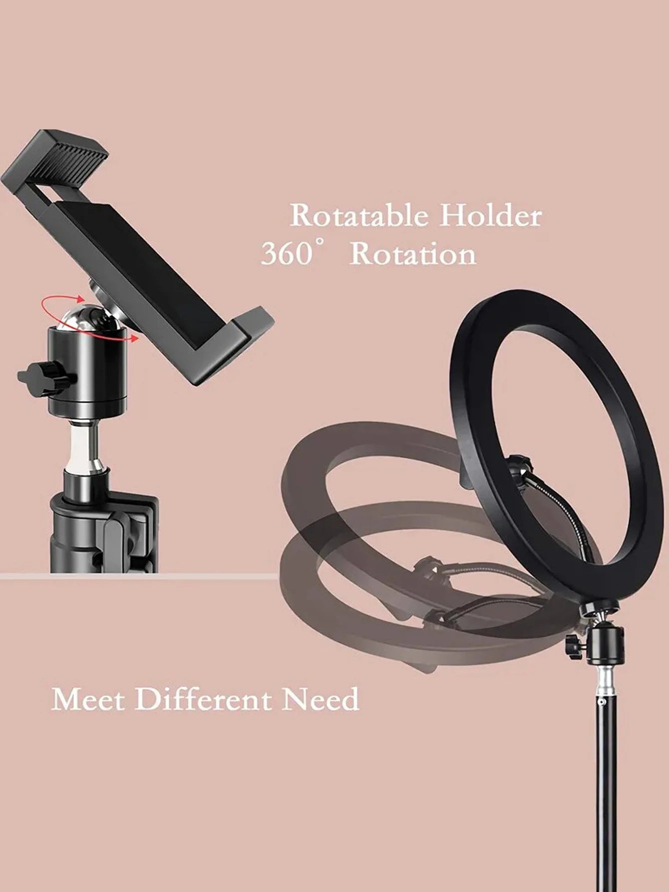 26cm LED Ring Light with Tripod Stand – Adjustable Selfie Light for Photography & Makeup