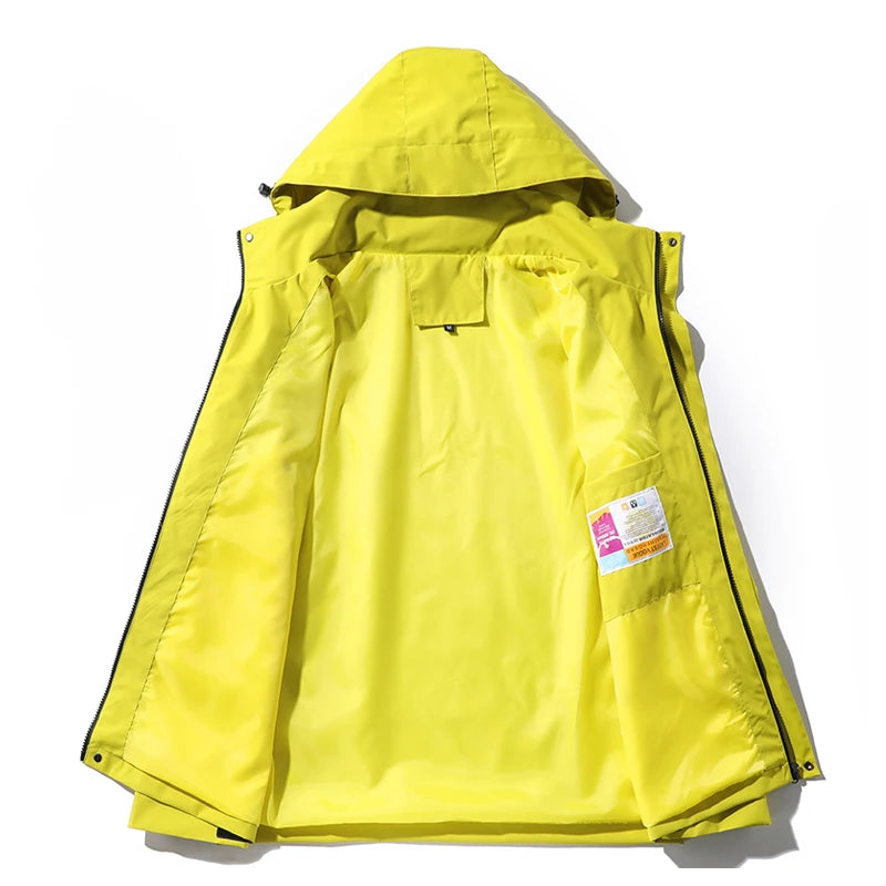 LNGXO Unisex Waterproof Outdoor Jacket Windbreaker Rain Coat for Climbing Hiking Camping Trekking Men Women Windproof Breathable Trekker Essentials