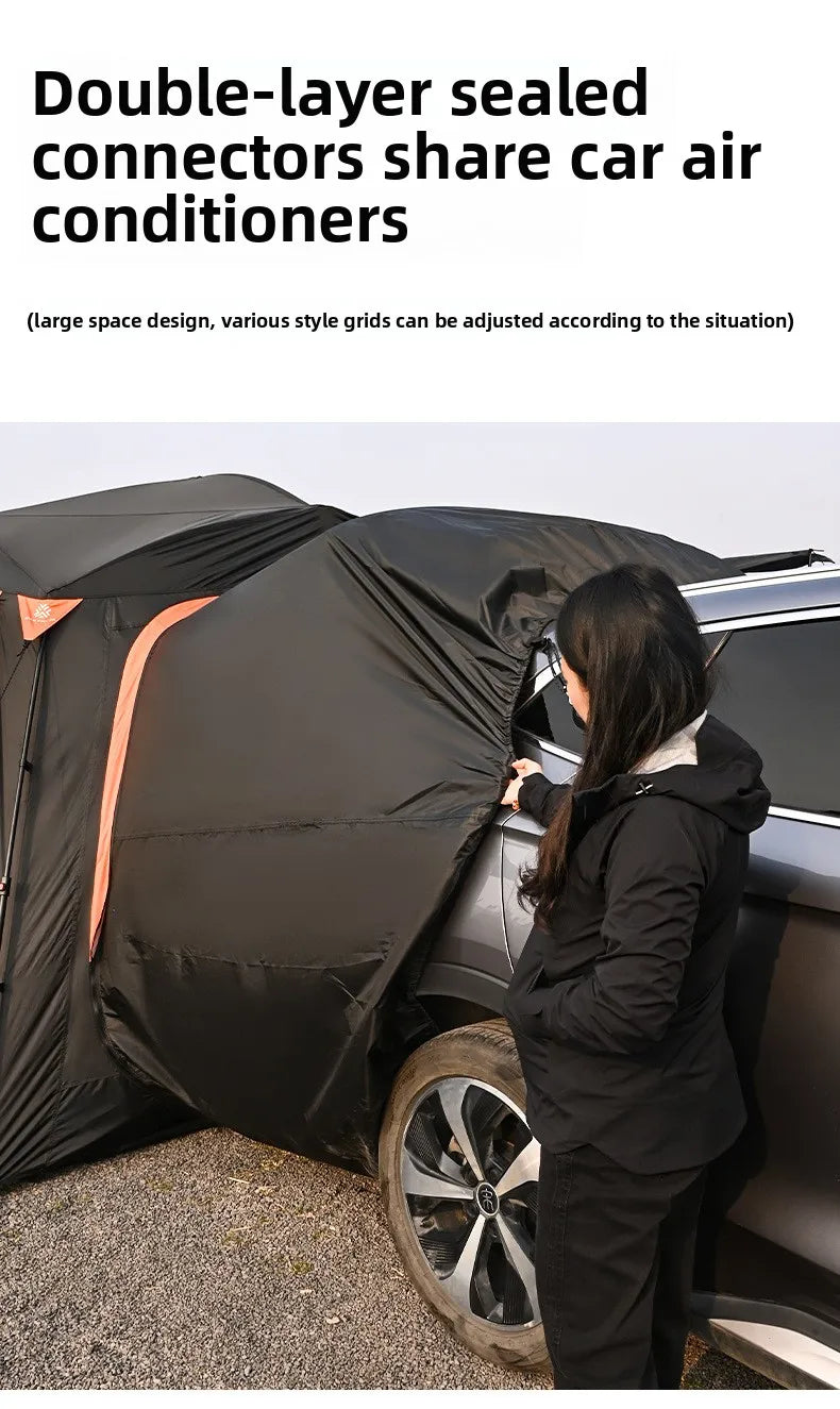 Tienda de techo hidráulica de apertura rápida – Toldo impermeable de doble capa – Refugio de camping para 5-8 personas