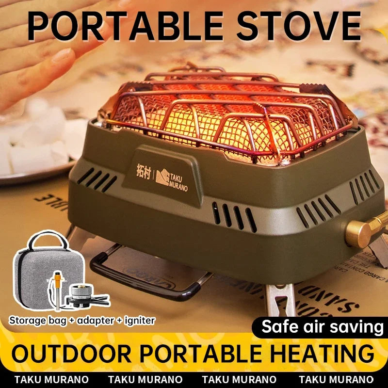 Portable Infrared Propane Heater | 3500W Split Gas Stove for Camping & Outdoor Windproof Heating