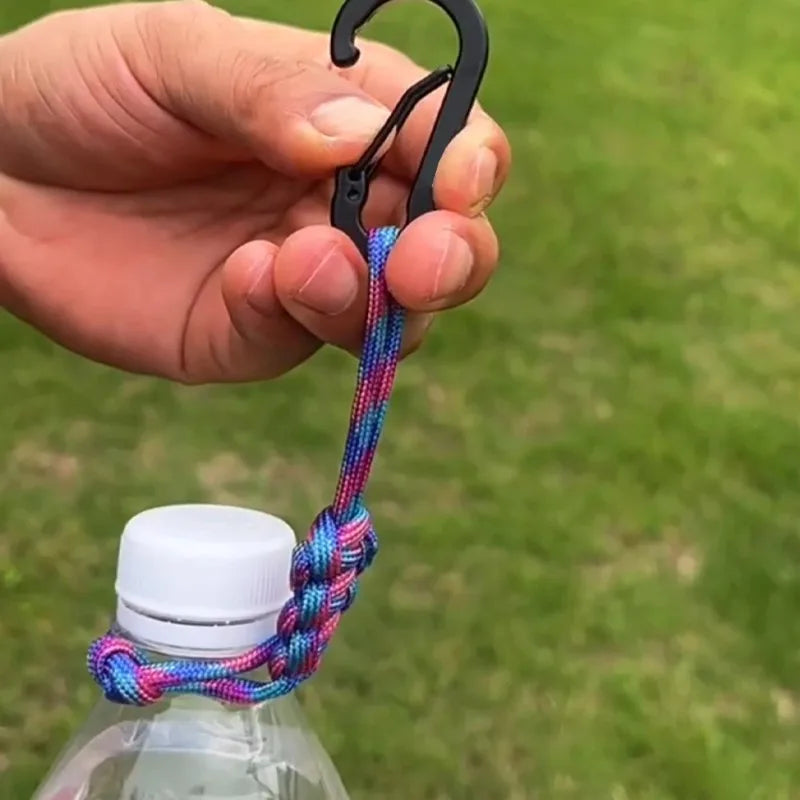 Outdoor Water Bottle Holder Lanyard with Carabiner Portable Strap for Hiking Camping and Daily Carry Adjustable Carabiner Trekker Essentials