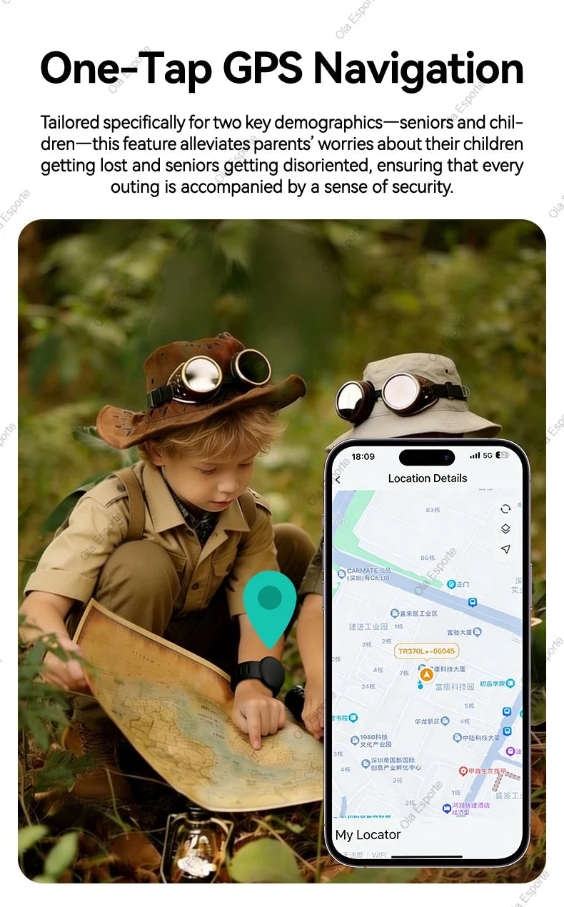 2026 Tracking Wristband Find Anti-Loss Kid Tracker Required Track History Precise Location Tracking One-Click Navigation via App Trekker Essentials