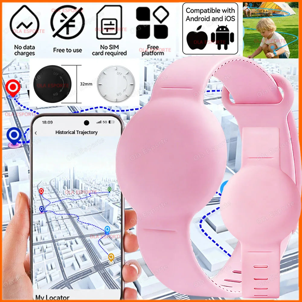 2026 Tracking Wristband Find Anti-Loss Kid Tracker Required Track History Precise Location Tracking One-Click Navigation via App Trekker Essentials