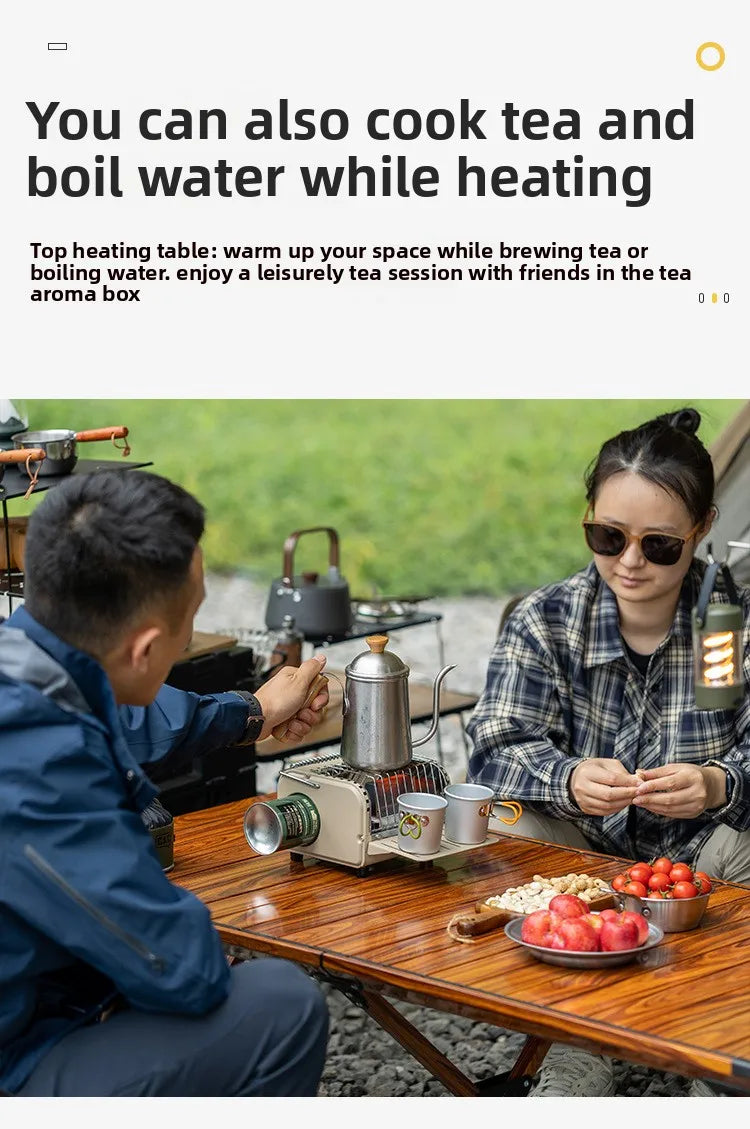 Portable 1200W Outdoor Gas Heater Stove – Smokeless Camping & Picnic Heater