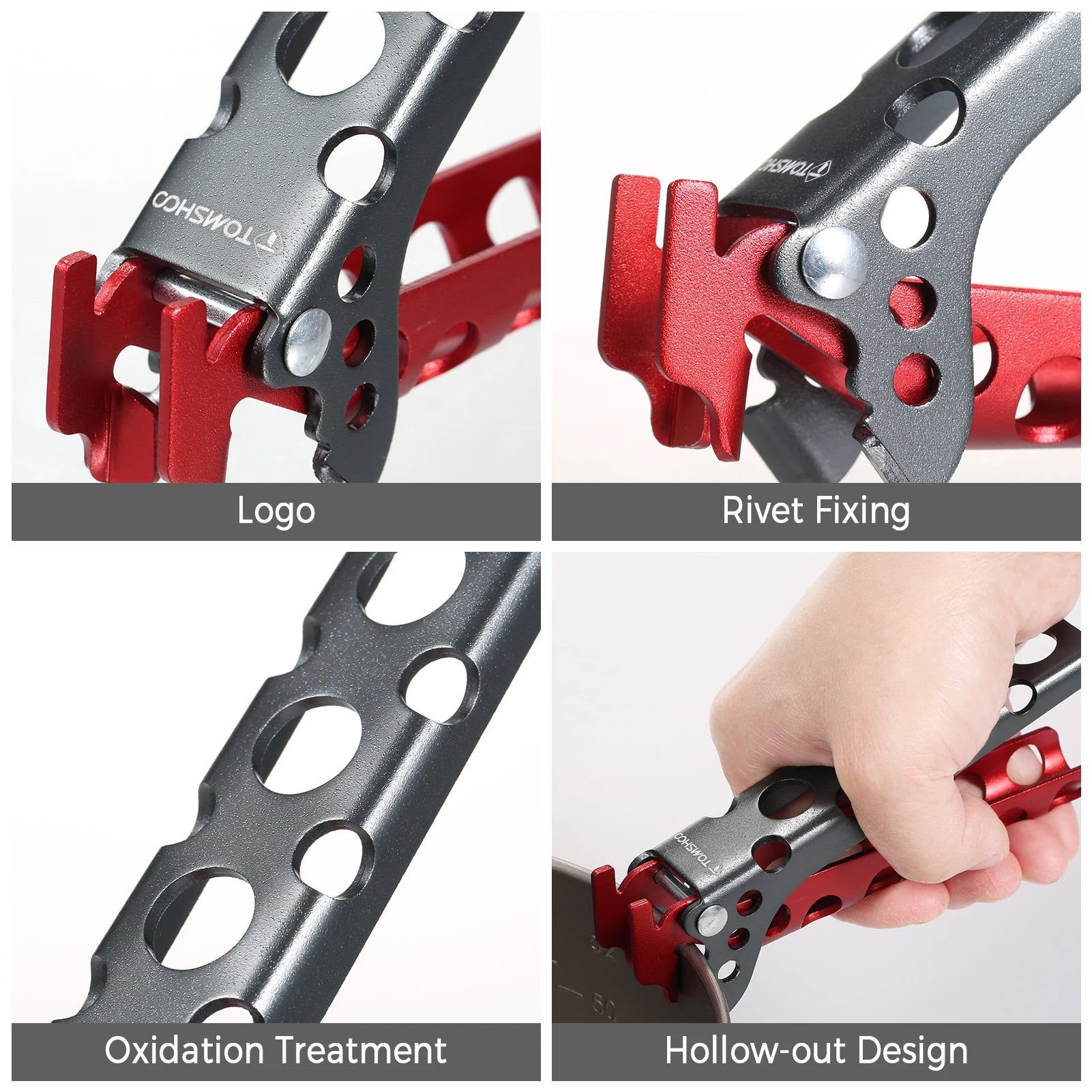 Aluminum Pot Lifter Clamp - Heat Resistant Gripper for Camping Cookware Handling