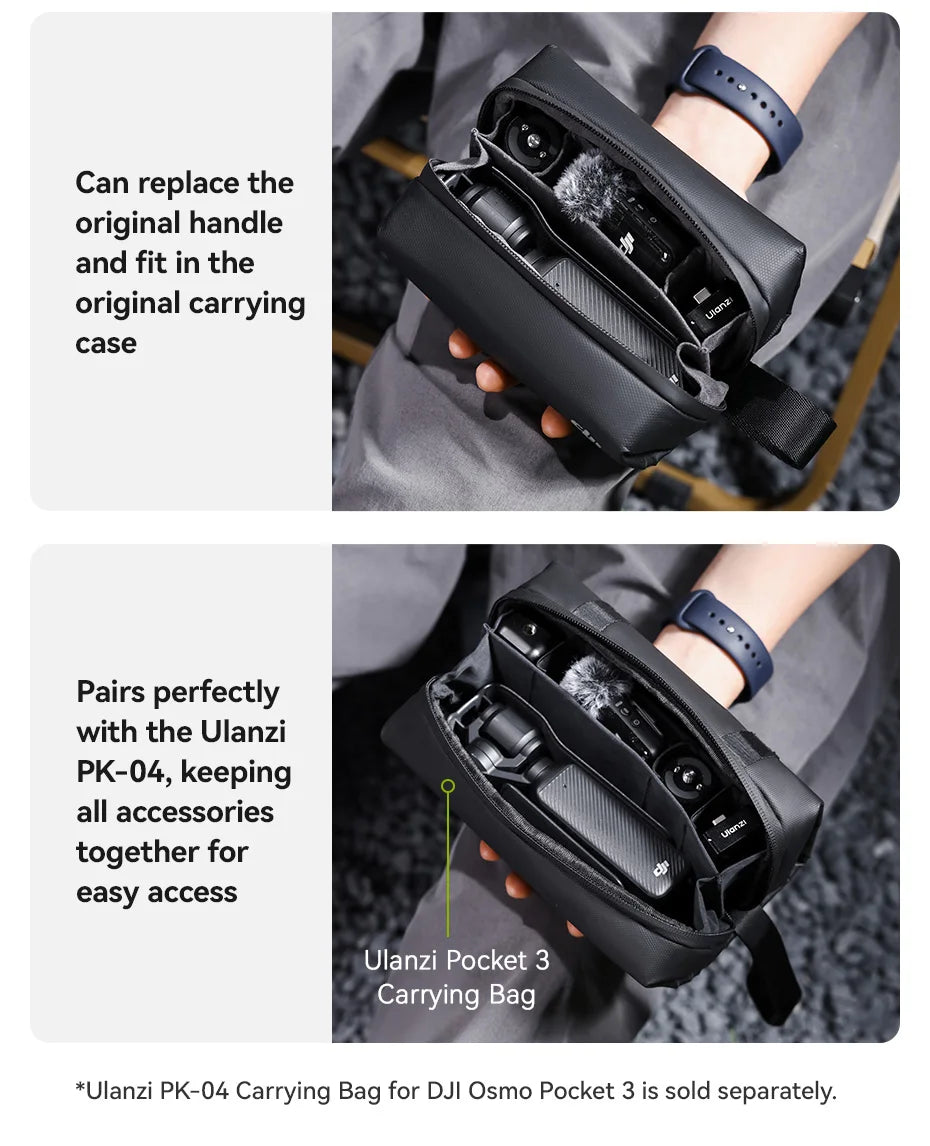 Kit de mini trípode Ulanzi Pocket 3 para DJI Osmo Pocket 3 - PK-08 + PK-11