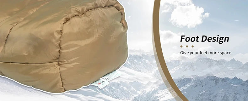 Ultra-Warm Mummy Sleeping Bag for Adults – Winter & 3-Season Camping