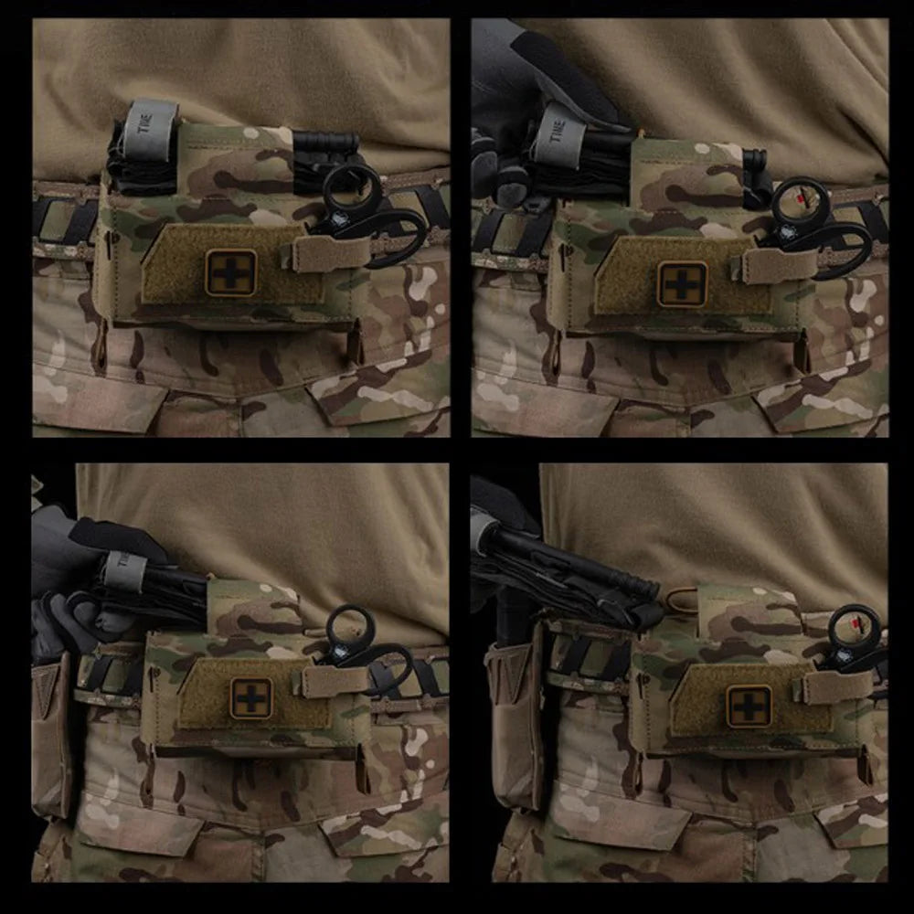 Camo Style MD2 Compact Trauma Kit Tactical IFAK Medical First Aid Pouch Outdoors Hunting Camping Patrol Survival Equipment Trekker Essentials