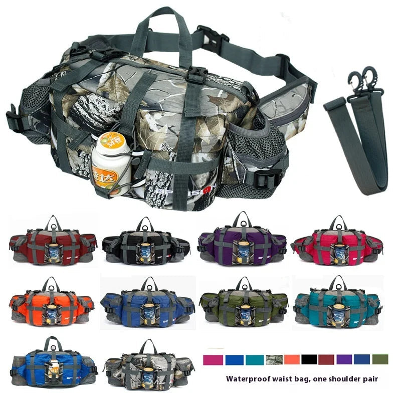 Hiking Waist Bag Outdoor Cycling Waterproof Backpack Reflective Strip Sports Fanny Pack Camping Nylon Hunting Accessor Trekker Essentials
