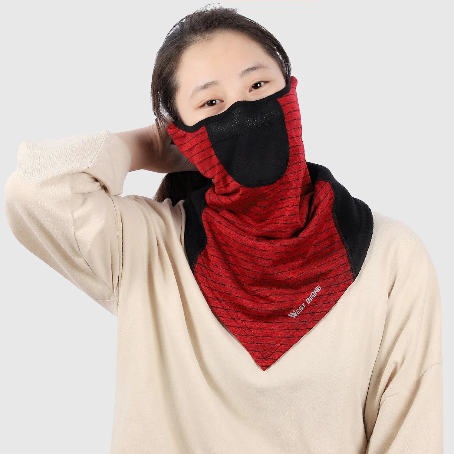 WEST BIKING Winter Windproof Ski Warm Mask Fleece Running Fishing Hiking Scarf Cycling Motorcycle Neck Warmer Thermal Sport Gear Trekker Essentials