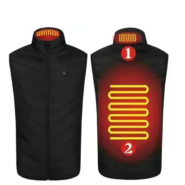 21-Zone Self-Heating Vest with USB Power | Men's & Women's Thermal Heated Jacket for Outdoor Activities
