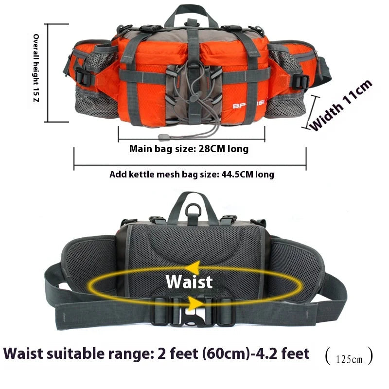 Hiking Waist Bag Outdoor Cycling Waterproof Backpack Reflective Strip Sports Fanny Pack Camping Nylon Hunting Accessor Trekker Essentials