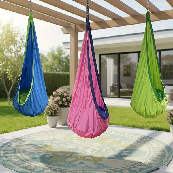 Hanging Pod Hammock Chair with Inflatable Seat Cushion