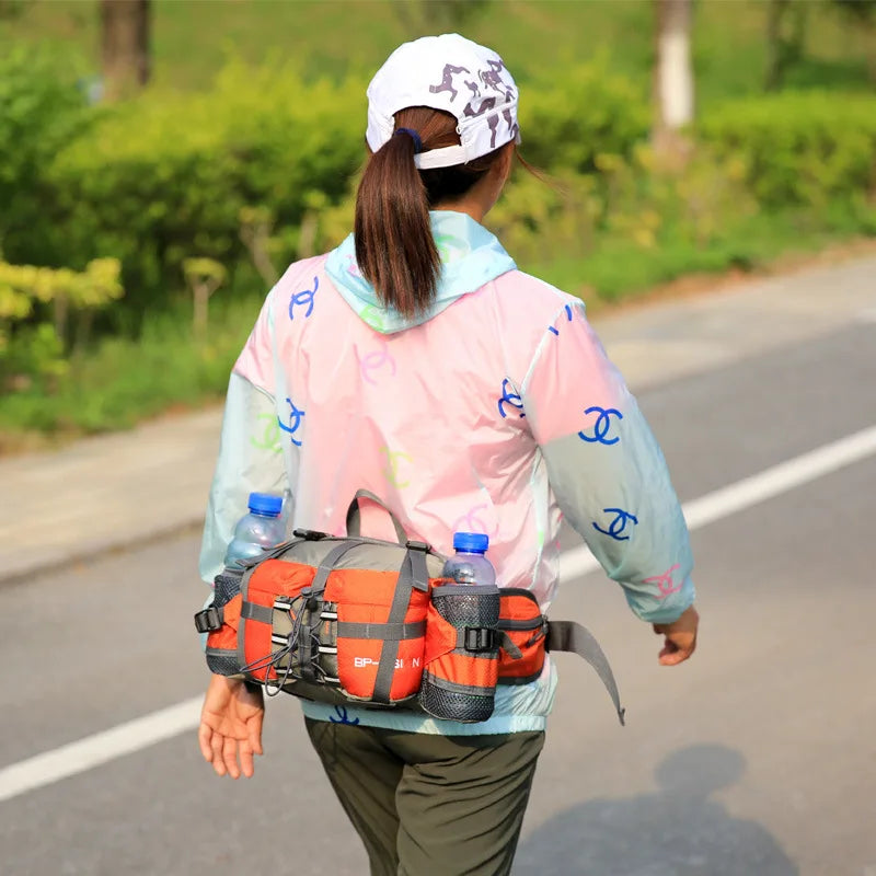 Hiking Waist Bag Outdoor Cycling Waterproof Backpack Reflective Strip Sports Fanny Pack Camping Nylon Hunting Accessor Trekker Essentials