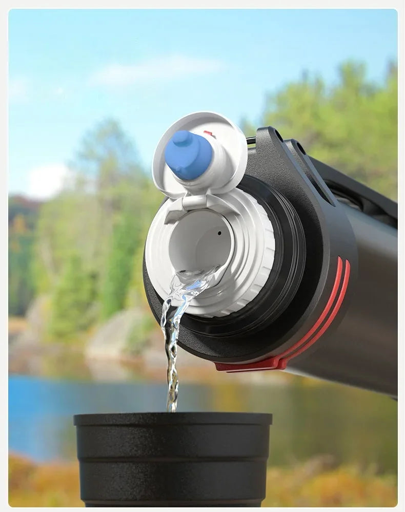 800ml Outdoor Hydration Bottle | Portable Sports Water Kettle with Shoulder Strap for Hiking & Backpacking