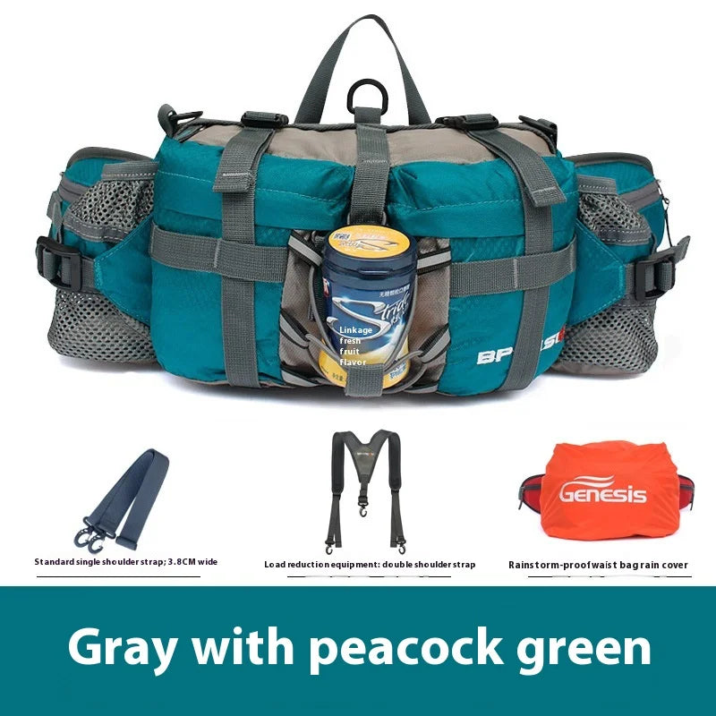 Hiking Waist Bag Outdoor Cycling Waterproof Backpack Reflective Strip Sports Fanny Pack Camping Nylon Hunting Accessor Trekker Essentials