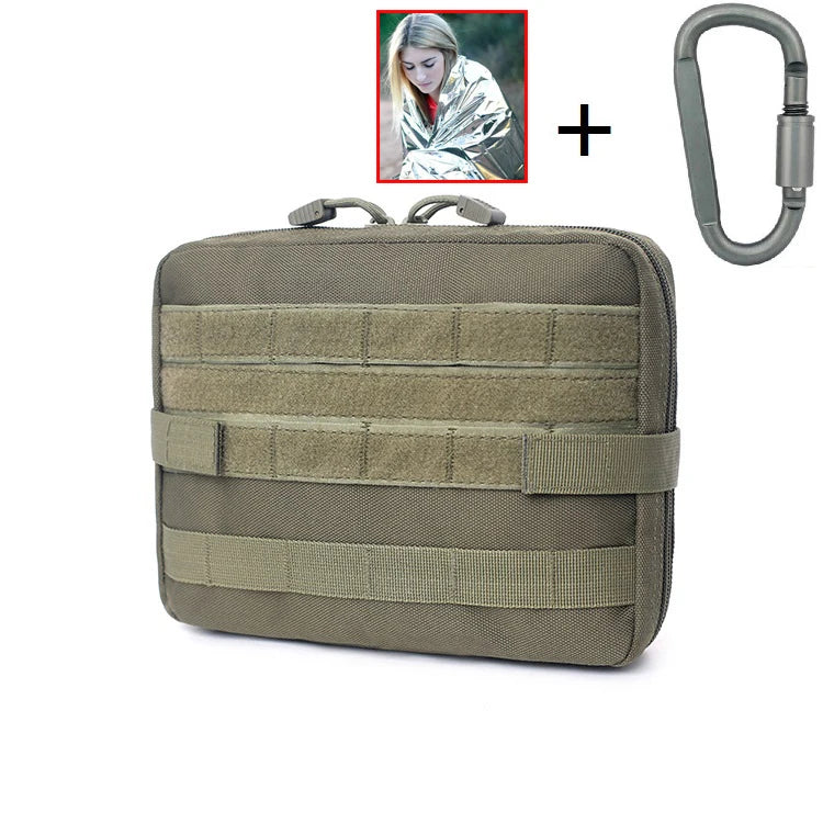 Tactical MOLLE Medical Pouch – EDC First Aid Utility Bag for Camping, Hiking & Emergency Use Trekker Essentials