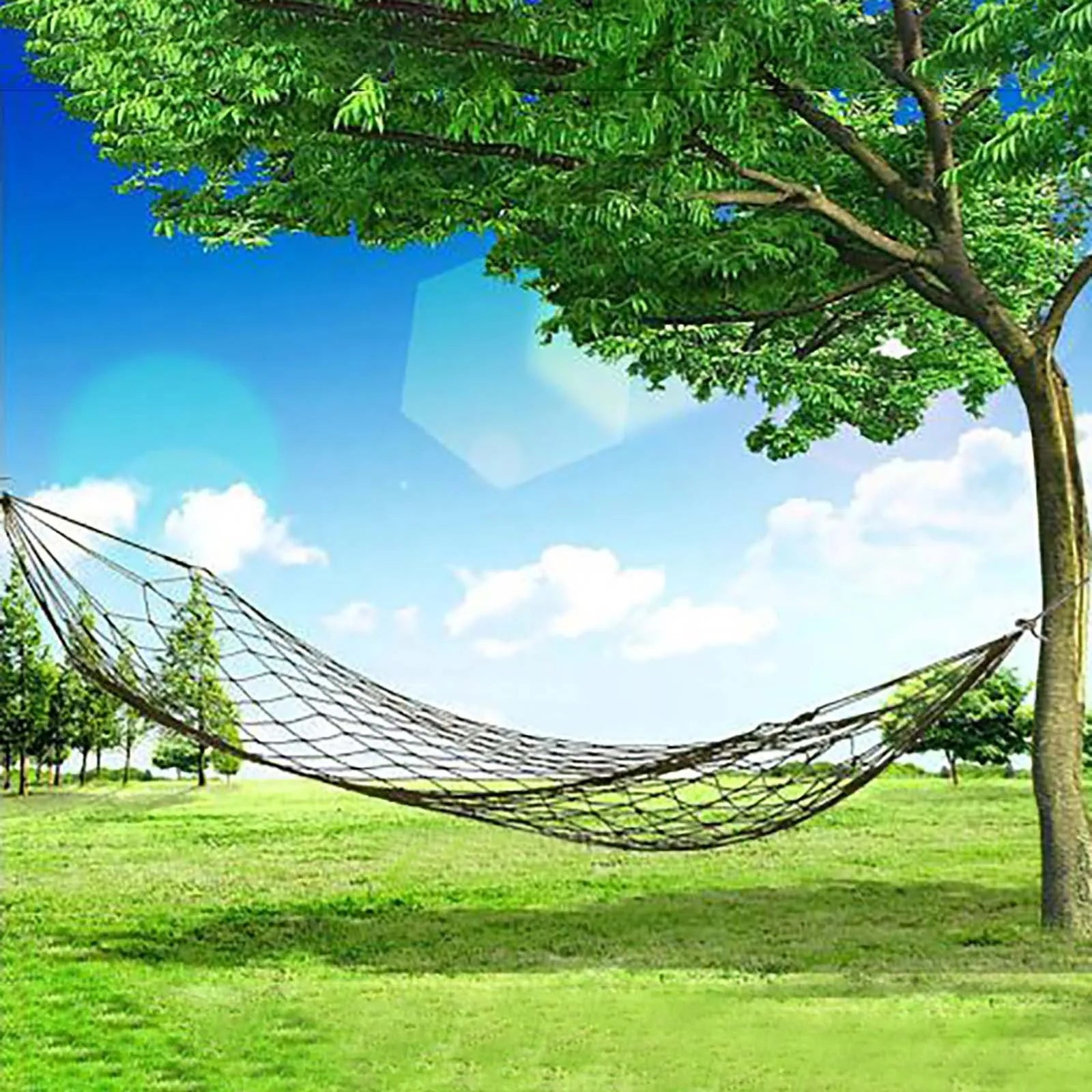 Portable Camping Hammock with Mesh Net – Lightweight, Travel-Friendly for Beach, Garden & Outdoor Adventures
