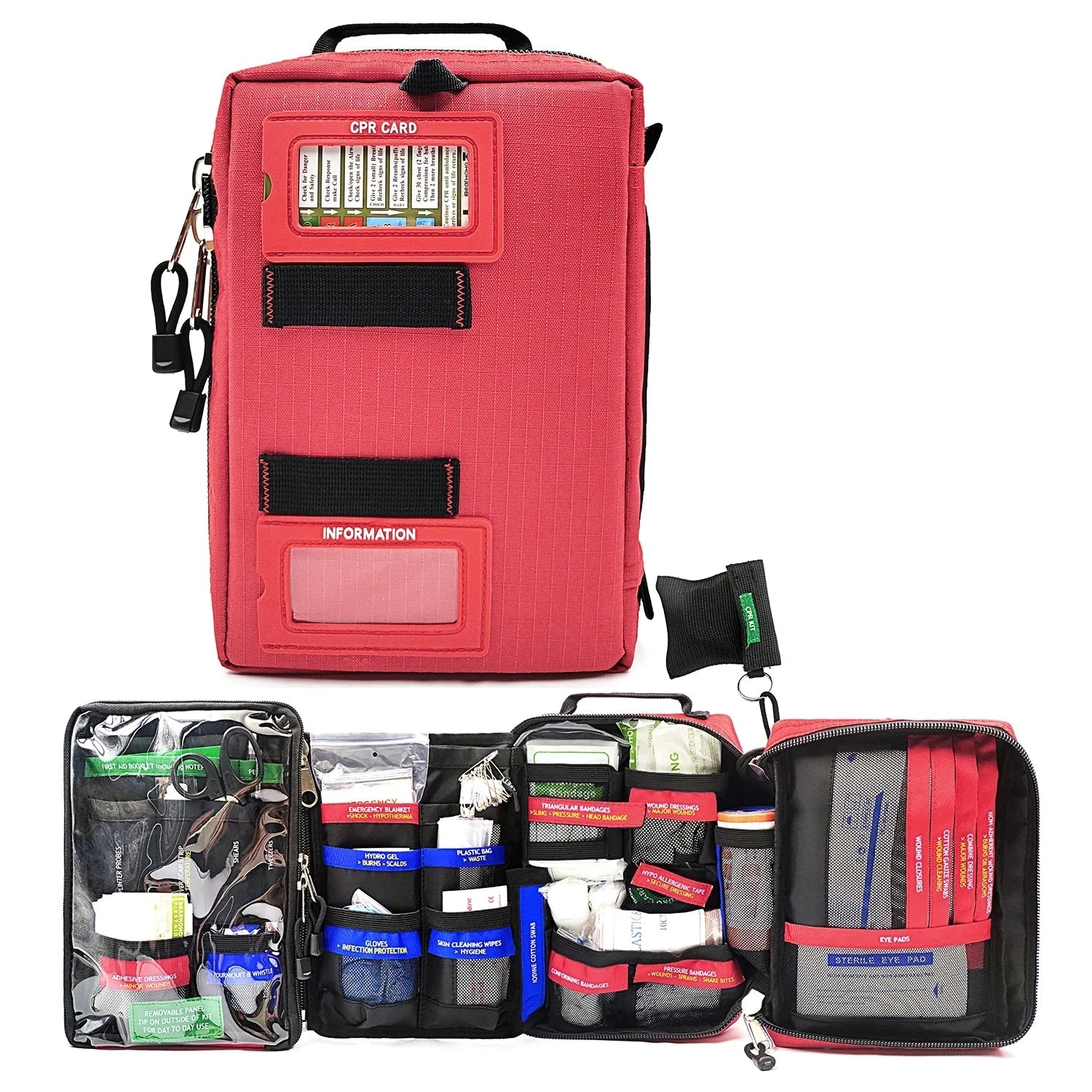 255-Piece First Aid Kit (or Empty Medical Bag) – Tactical Emergency Survival Kit for Camping, Travel & Home Trekker Essentials