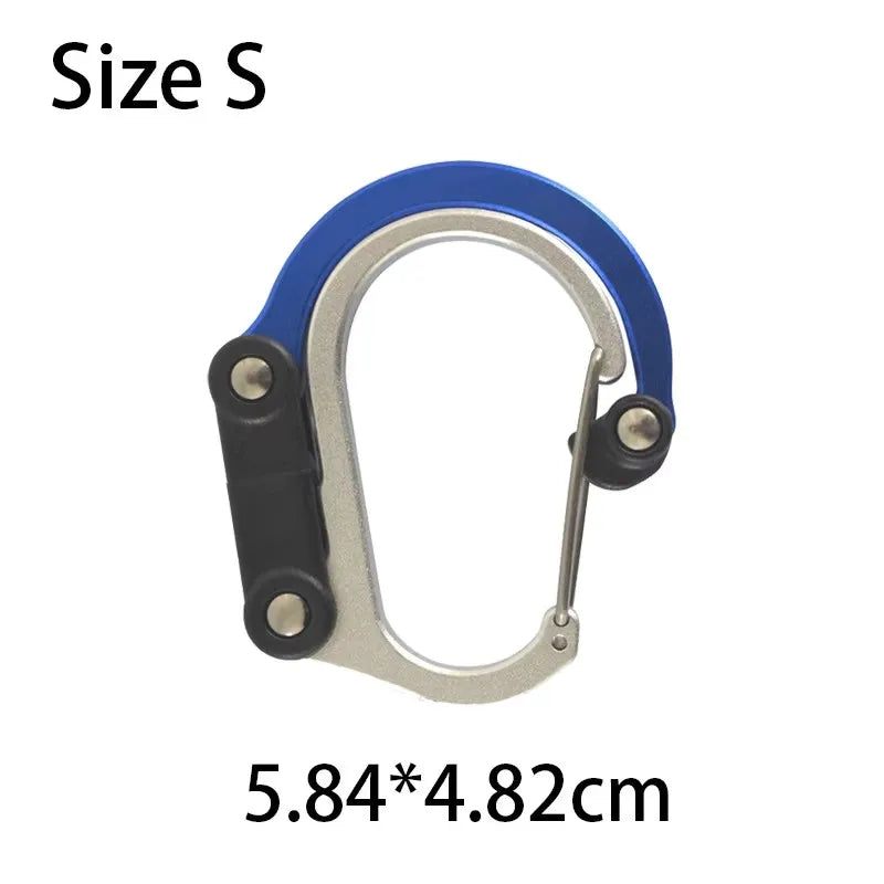 Multifunctional Hybrid Gear Clip Carabiner 360 Degree Rotating Hook Strong Buckle Camping Hiking Travel Backpack Outdoor Gadget Trekker Essentials