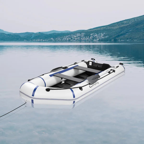 10ft Heavy-Duty Inflatable Boat with Hard Deck, 330kg Capacity for Fishing & Recreation