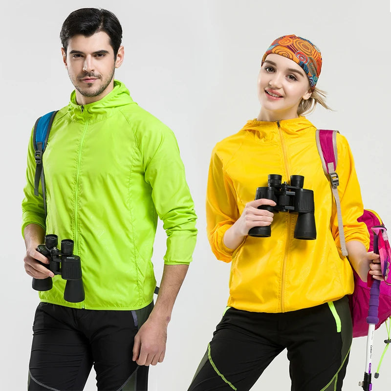 Camping Jacket Unisex Waterproof Windbreaker with UV Protection – Quick Dry Outdoor Jacket for Hiking, Fishing & Cycling Trekker Essentials