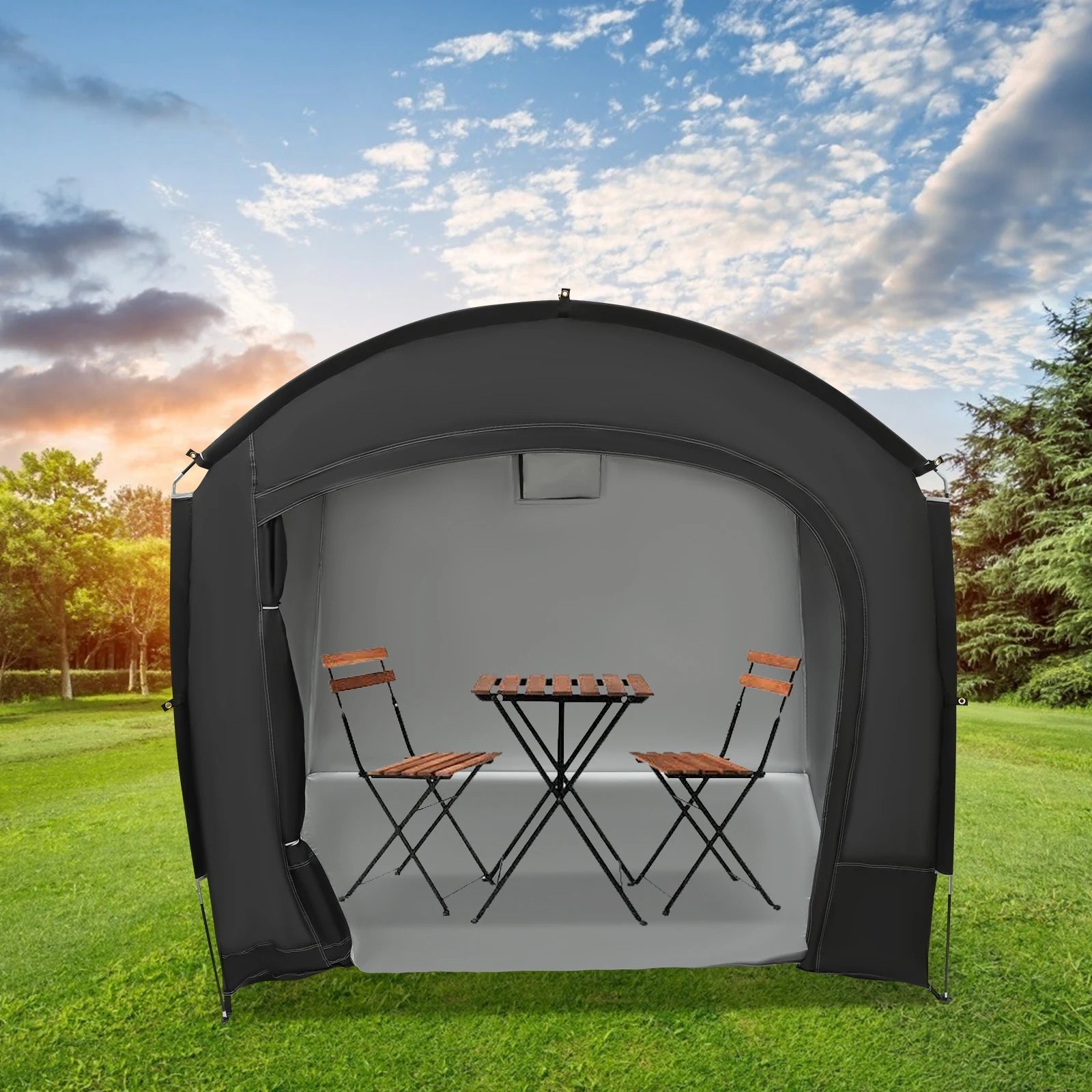 Portable Outdoor Bike Tent Travel Bike Storage Tent with Carry Bag Fits 3-4 Bikes for Bicycle Storage, Camping & Outdoor Equipment Trekker Essentials
