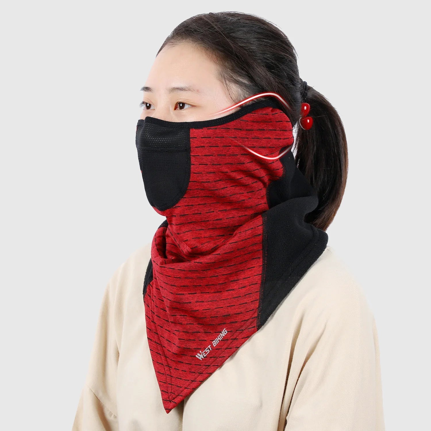 WEST BIKING Winter Windproof Ski Warm Mask Fleece Running Fishing Hiking Scarf Cycling Motorcycle Neck Warmer Thermal Sport Gear Trekker Essentials