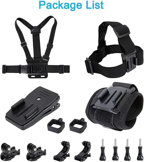 Accessories Kit for DJI Osmo Pocket 3 – Quick Release Head Strap, Chest Harness, Backpack Clip & Wrist Mount Set