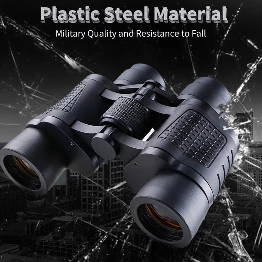 HD Portable Binoculars Professional 80X80 High Magnification Binoculars for Hunting Outdoor Camping Hiking Trips Lightweight Trekker Essentials