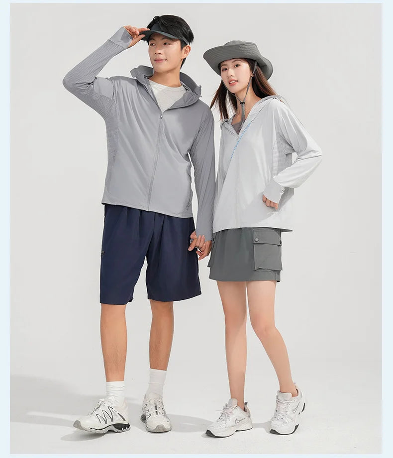 LNGXO Unisex Quick Dry Anti-UV Windbreaker Jacket Summer Sun Protection Outdoor Coat for Men Women Hiking Camping Climbing Trekker Essentials