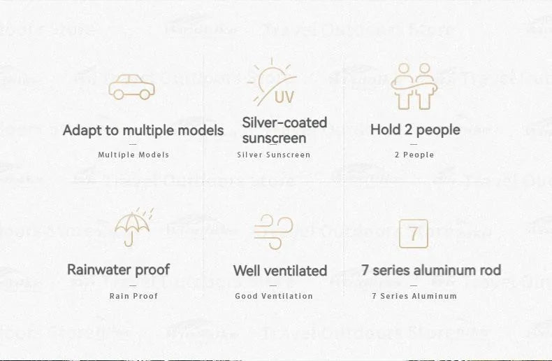 Tienda de campaña lateral Naturehike para coche: toldo todoterreno para camping y glamping