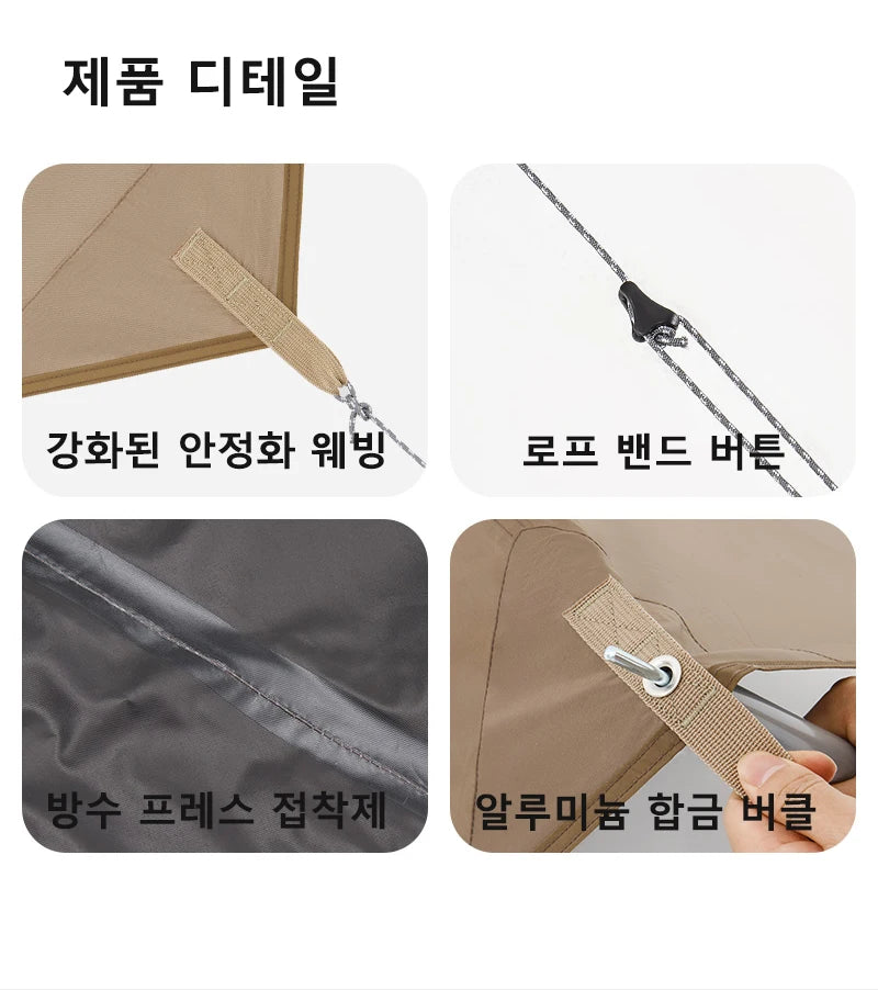 Naturehike Camping Sun Shelter Summer 10-12 Person Awning 17㎡ Sunshade Ourdoor Park Beach Tent Tarp Vinyl Coating Canopy Trekker Essentials