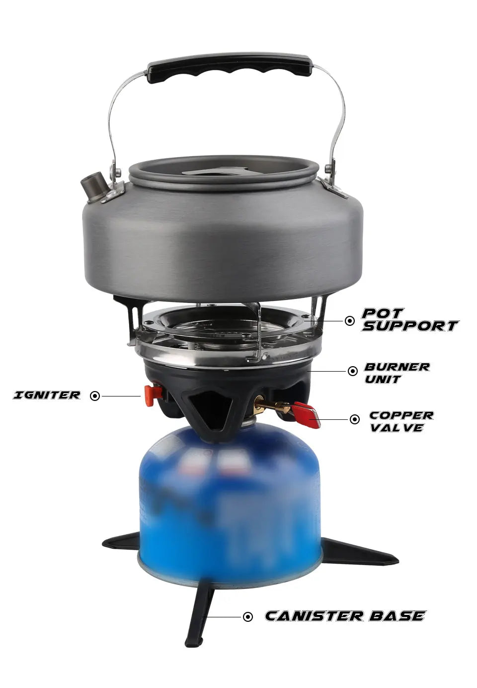 Portable 1400ml Fast-Boil Jet Cooker for Camping & Hiking