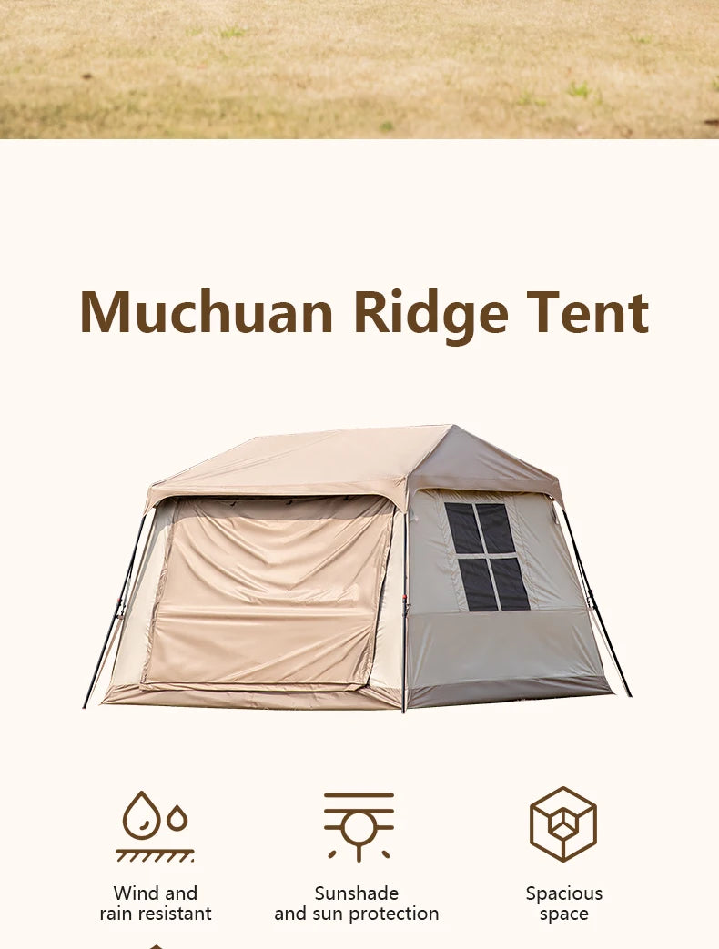 Automatic Camping Tent for 3–4 Persons – Waterproof Family Tent with One-Touch Setup & Canopy Trekker Essentials