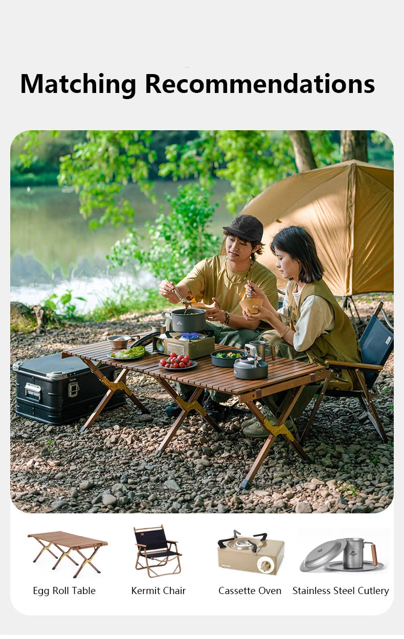 Portable Camping Cookware Kit – Outdoor Frying Pan, Kettle & Foldable Cooking Utensils Set for Camping & Picnic Trekker Essentials