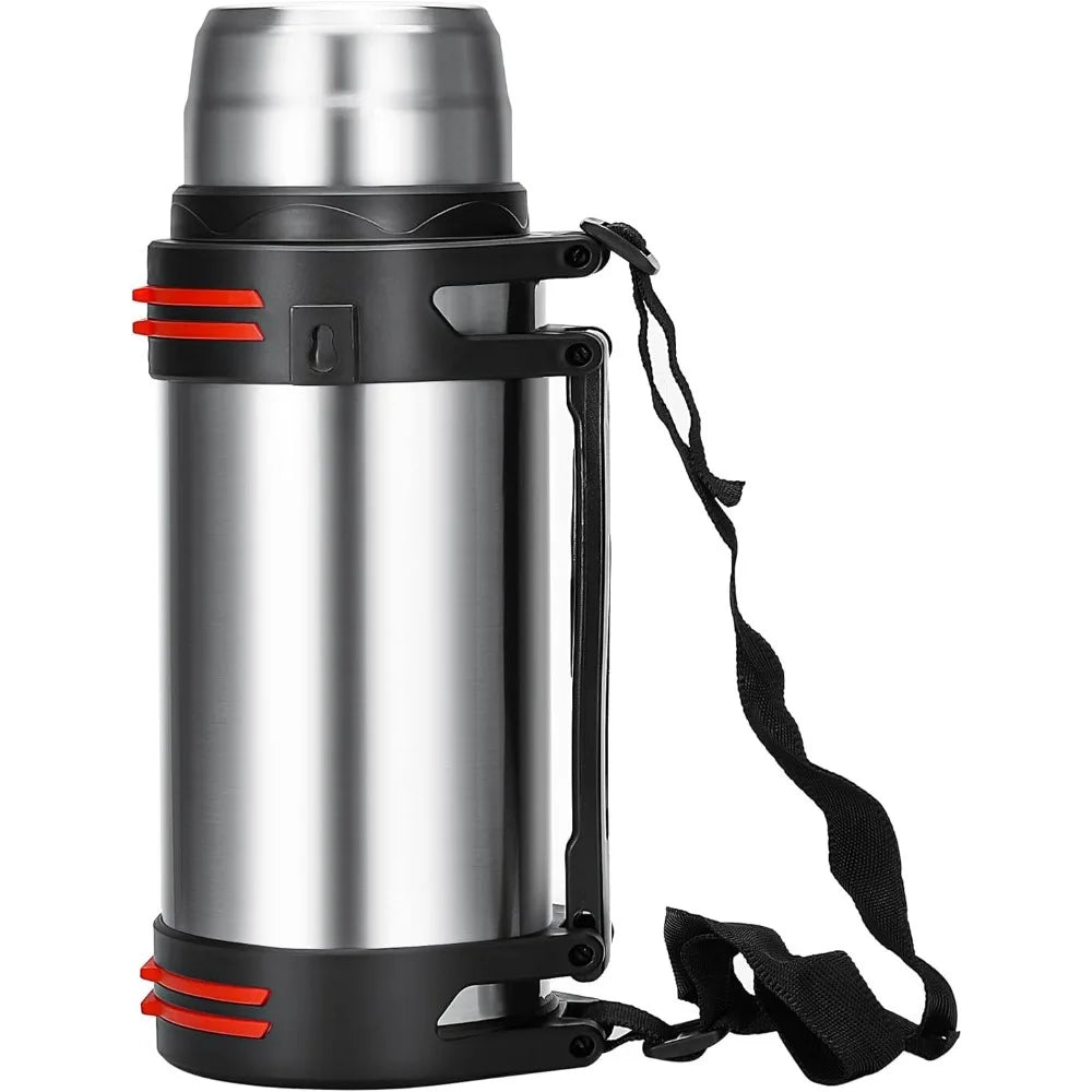 Large Capacity Stainless Steel Thermos | Vacuum Insulated Water Bottle for Outdoor Travel & Sports