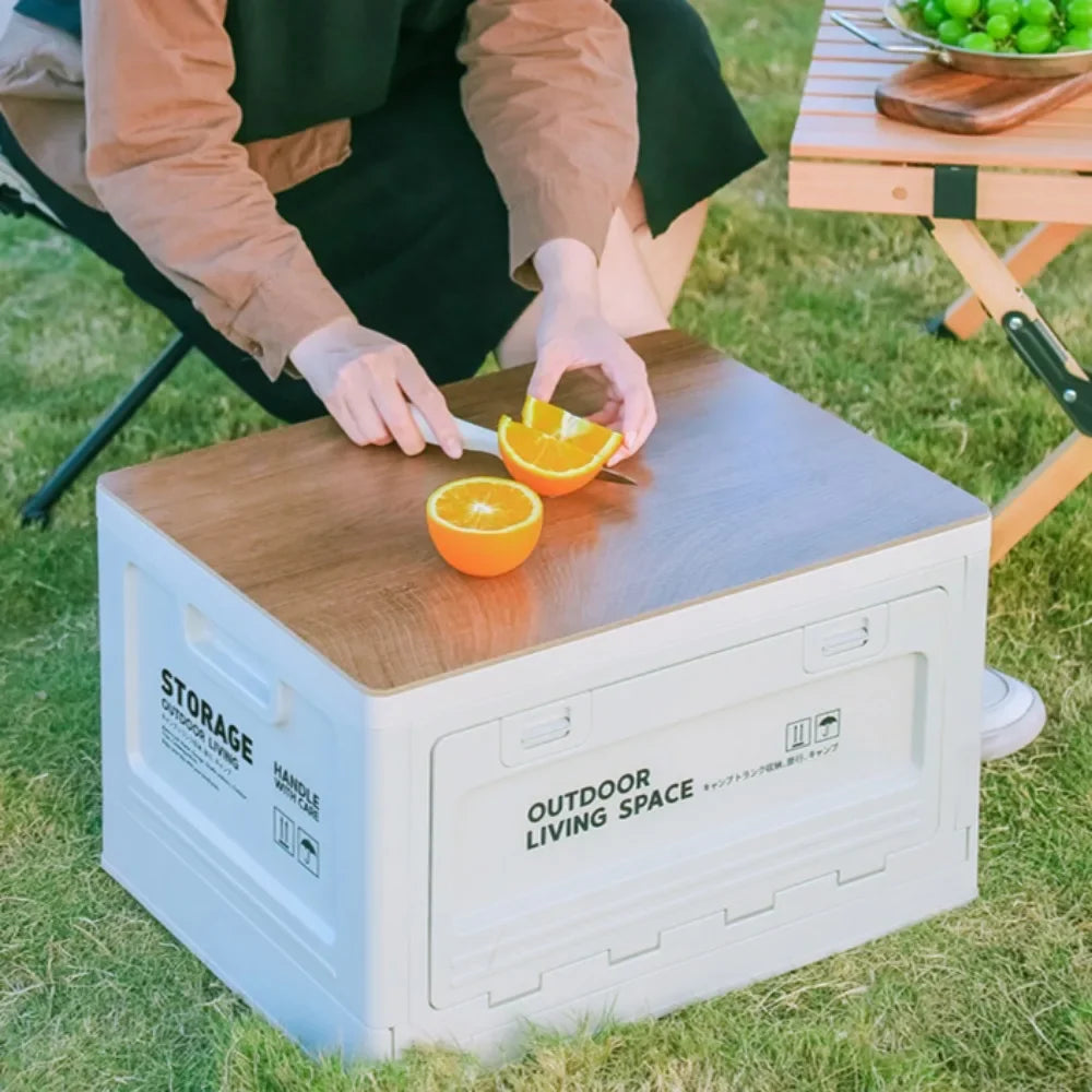 Foldable Camping Storage Box – 27L/50L Large Capacity Organizer for Outdoor, Picnic & Car Trunk