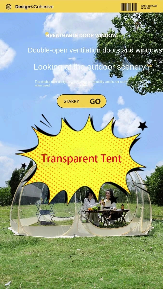 Transparent Bubble Tent – Starry Sky Camping Dome for Glamping, Patio & Outdoor Events (5–8 Persons) Trekker Essentials