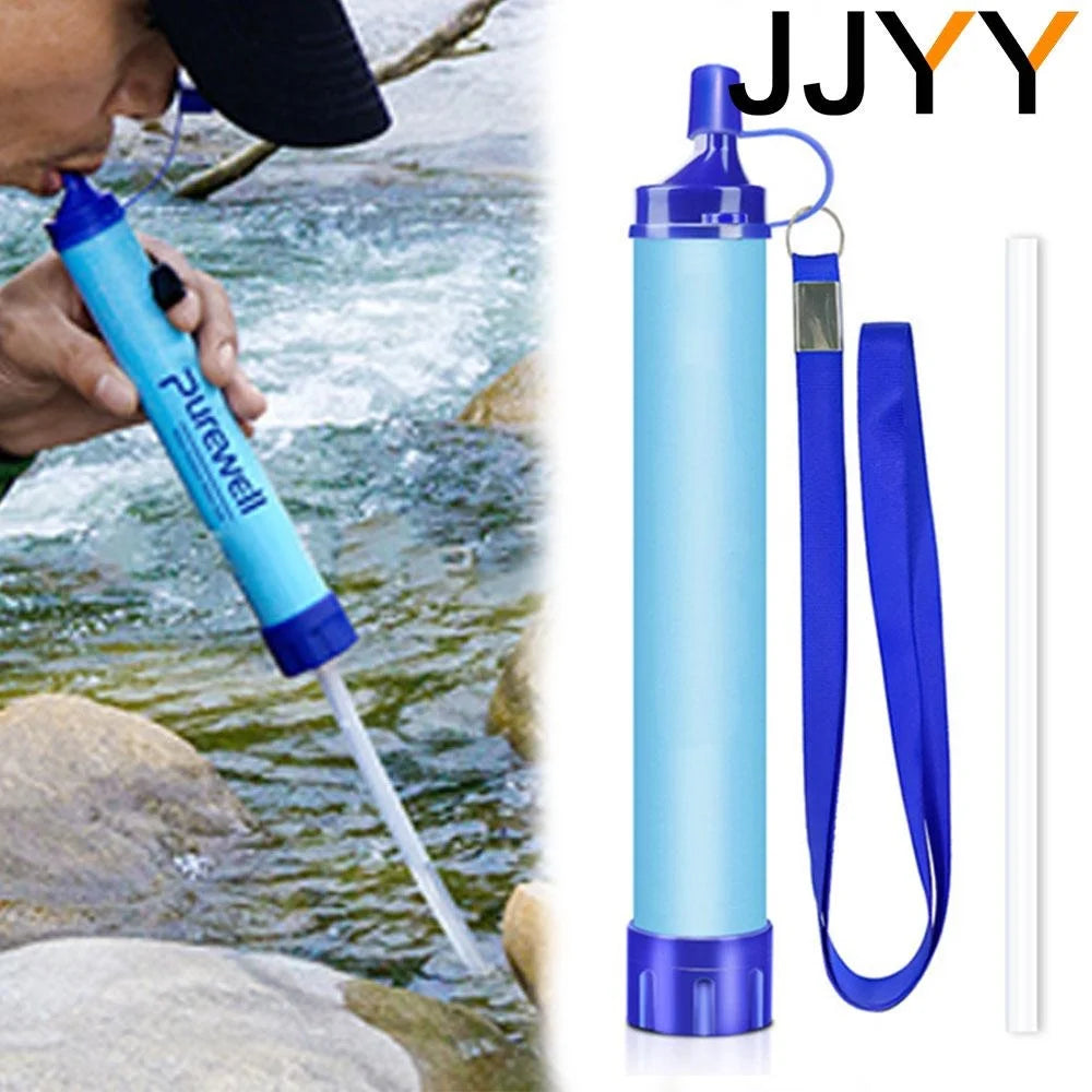 Portable Water Filter Straw – Outdoor Water Purifier for Camping, Hiking & Emergency Survival Trekker Essentials