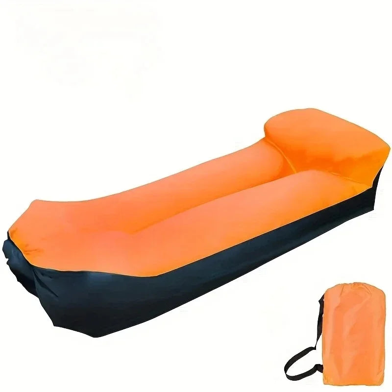 Portable Waterproof Inflatable Lounge Chair With Pillow, Quick Setup Air Sofa With Storage Bag For Camping Beach Festival Trekker Essentials
