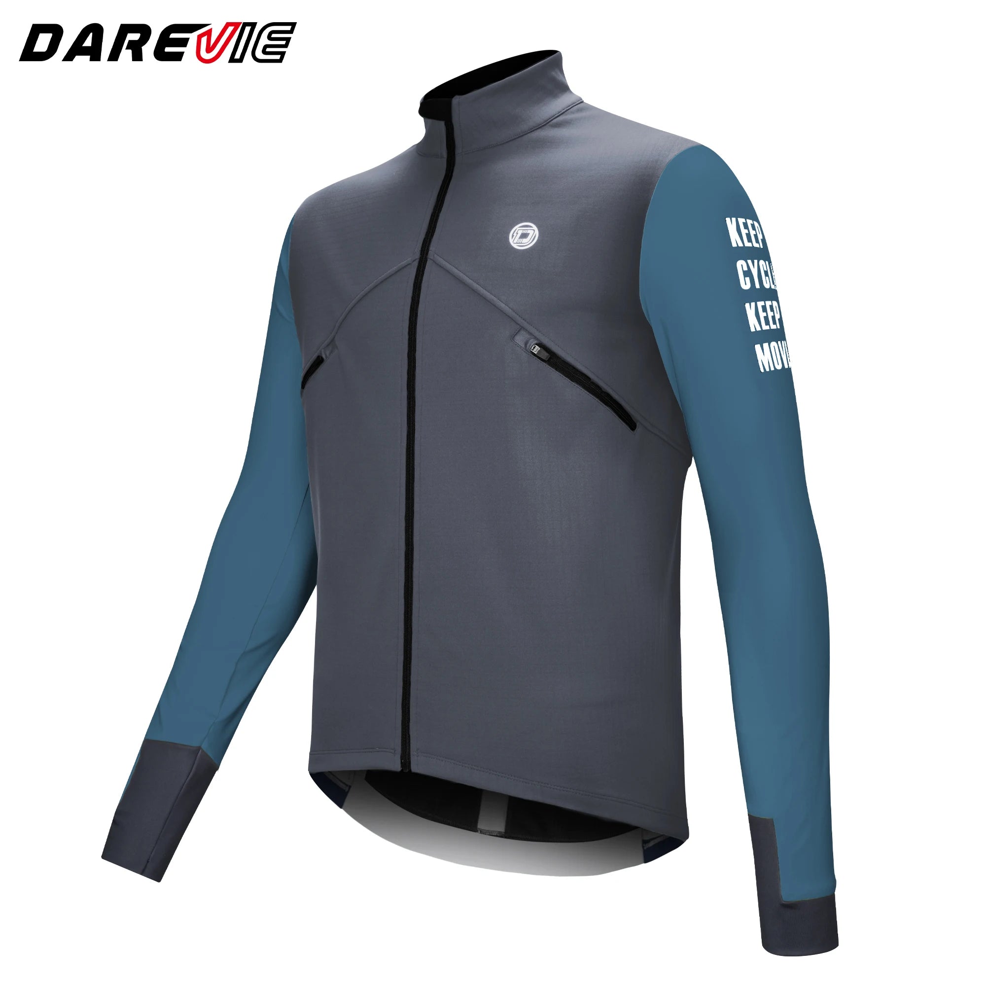 Men's Pro Cycling Jacket: Windproof Fleece Thermal Jacket with Breathable & Reflective Design