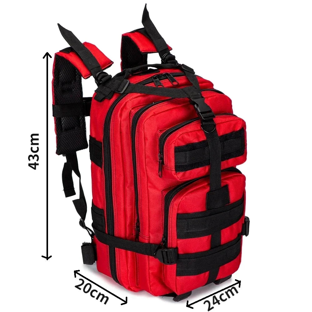 30L Outdoor Backpack First Aid Bag Outdoor Bag Trauma Responder Medical Sport Backpack Trekker Essentials