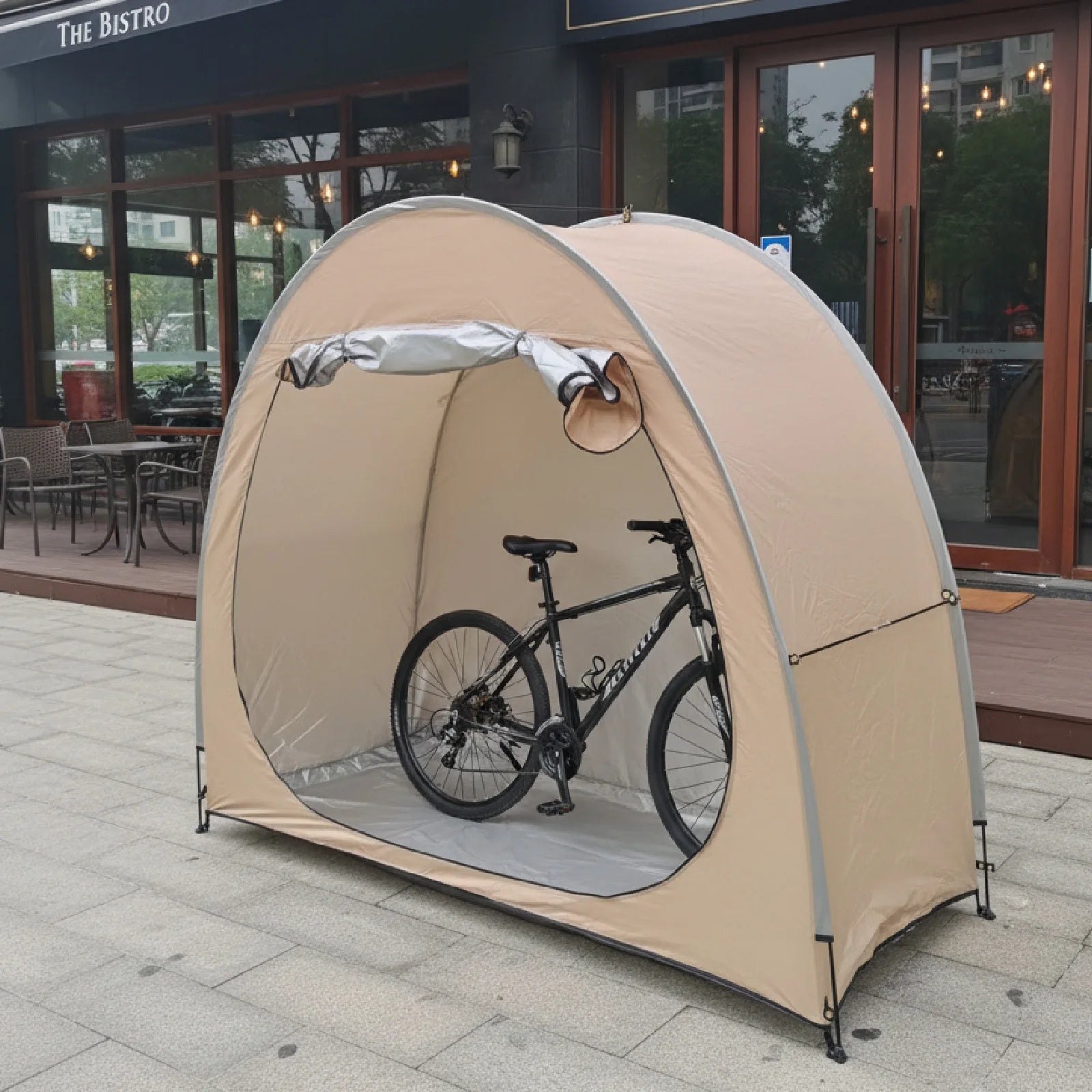 Thickened Oxford Cloth Portable Bike Shelter & Travel Tent – Weatherproof Cover for Cycling, Hiking & Camping Trekker Essentials