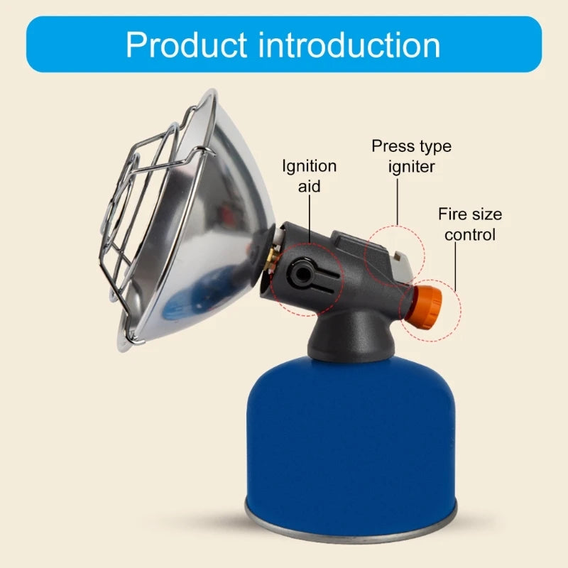 Compact Outdoor Gas Heater with Piezo Ignition | Portable Camping Warmer for Multi-Person Use