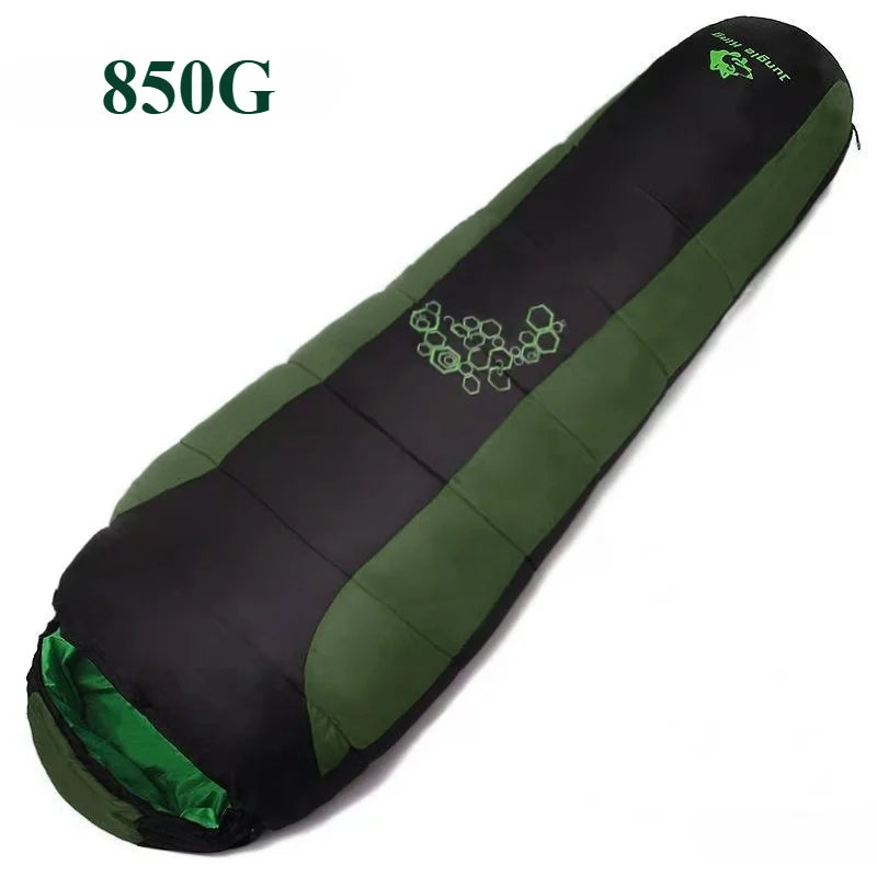 Thickened Cotton Sleeping Bag for Winter: 4-Season Mummy Bag with Adjustable Temperature Ratings
