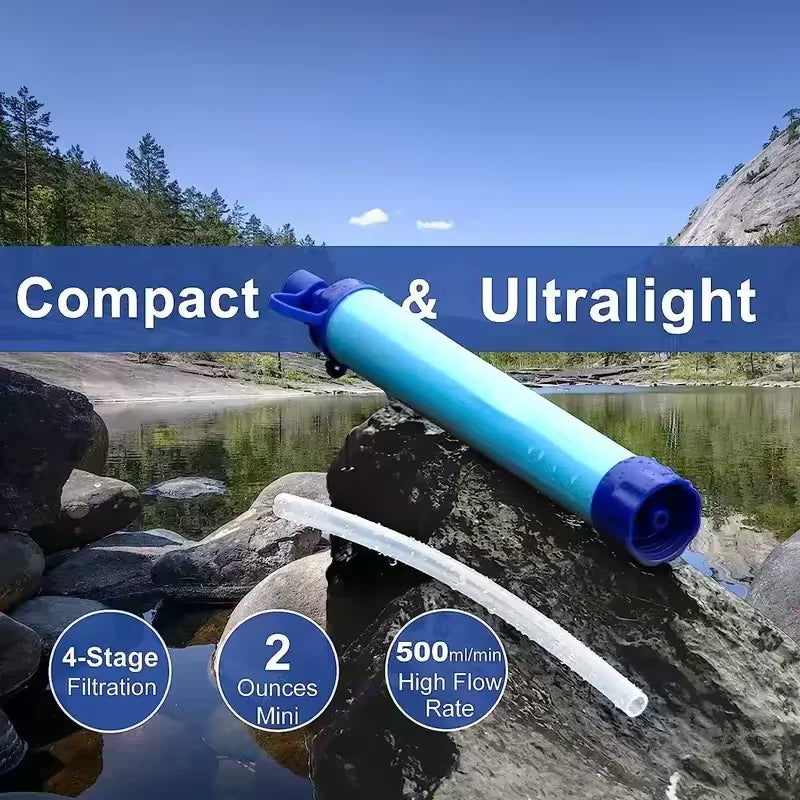 1pcs Outdoor Water Purifier Emergency Water Filter – Portable Camping Purifier for Hiking, Travel & Survival Kits Survival Trekker Essentials